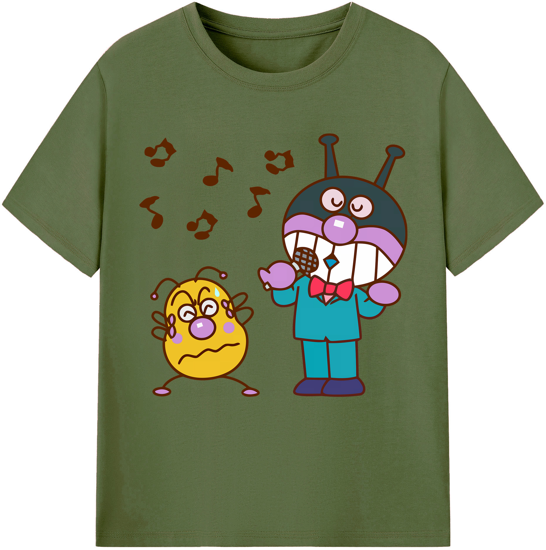 （画像用） アンパンマン Anpanman 綿100％半袖Tシャツ（フロントプリント）